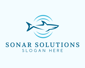 Shark Hunting Sonar logo design