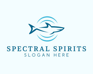 Shark Hunting Sonar logo design