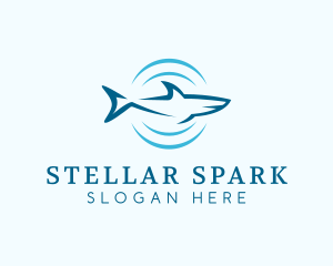 Shark Hunting Sonar logo design