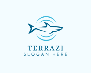 Shark Hunting Sonar logo design