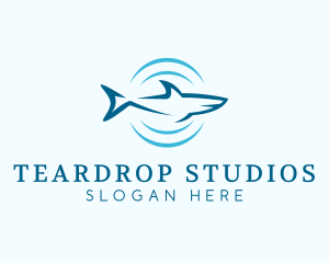 Shark Hunting Sonar logo design