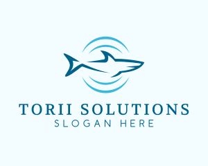 Shark Hunting Sonar logo design