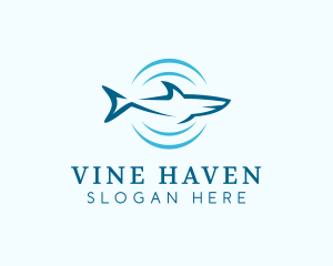 Shark Hunting Sonar logo design