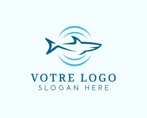 Shark Hunting Sonar logo design