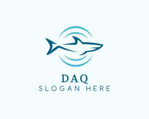 Blue - Shark Hunting Sonar logo design