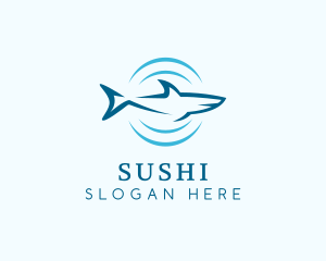 Shark Hunting Sonar logo design