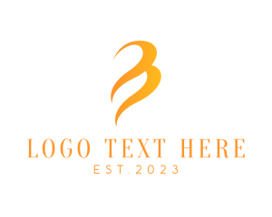 Cursive - Beauty Stylist Letter B logo design