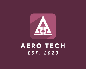 Tech App Letter A logo design