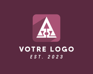 Web Developer - Tech App Letter A logo design