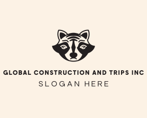 Veterinarian - Wild Raccoon Head logo design