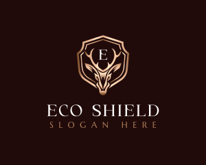 Deer Horns Shield logo design