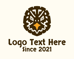 Wildlife Sanctuary - Hawk Eagle Head logo design