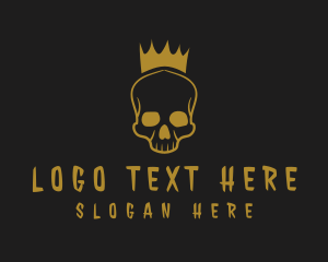 Horror - Royal Skull Crown logo design