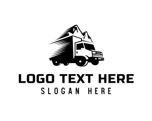 Delivery Service - Fast Truck Mountain logo design