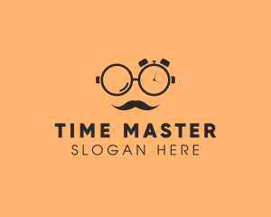 Glasses Time Gentleman logo design