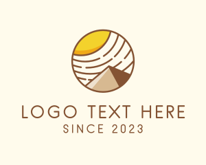 Desert - Egypt Pyramid Travel logo design