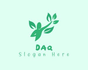 Vegan - Nature Plant Man logo design