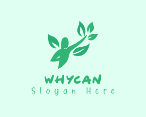 Vegan - Nature Plant Man logo design