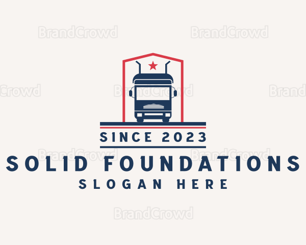 Logistics Freight Trucking Logo