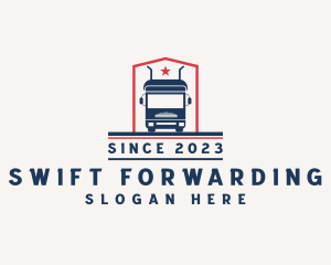 Logistics Freight Trucking logo design