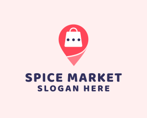 Market Bag Location logo design