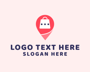 Locator - Market Bag Location logo design
