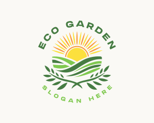 Landscape Farming Agriculture logo design