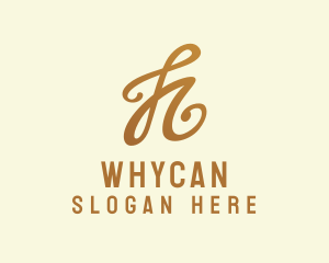Elegant Bronze Letter H Logo