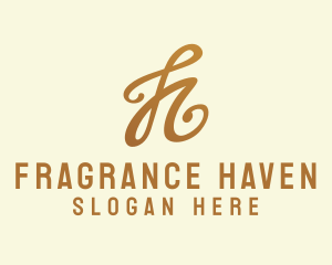 Elegant Bronze Letter H logo design