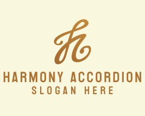 Elegant Bronze Letter H logo design