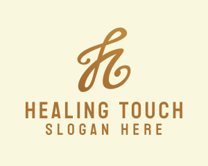 Elegant Bronze Letter H logo design