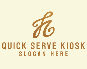 Elegant Bronze Letter H logo design