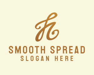 Elegant Bronze Letter H logo design