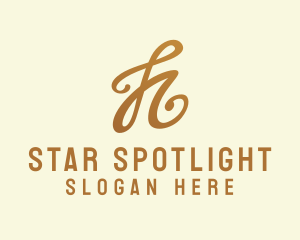 Elegant Bronze Letter H logo design