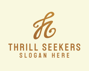 Elegant Bronze Letter H logo design