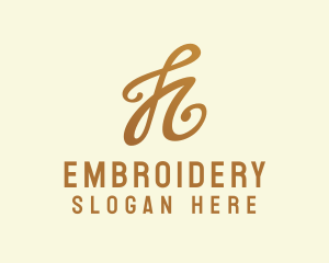 Elegant Bronze Letter H logo design