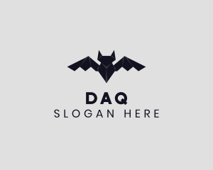 Bat Animal Origami Logo