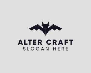 Bat Animal Origami logo design