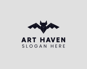 Bat Animal Origami logo design