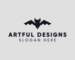 Bat Animal Origami logo design