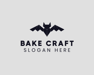 Bat Animal Origami logo design