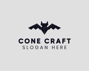 Bat Animal Origami logo design