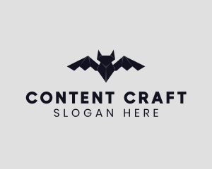 Bat Animal Origami logo design