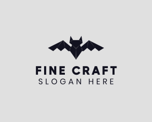 Bat Animal Origami logo design