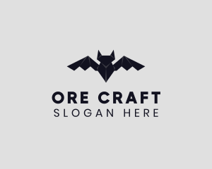 Bat Animal Origami logo design