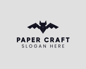 Bat Animal Origami logo design