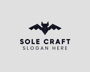 Bat Animal Origami logo design