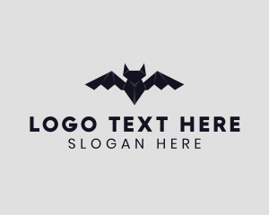 Bat - Bat Animal Origami logo design