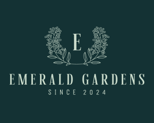 Wreath Flower Garden logo design