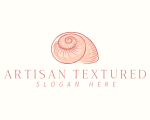 Textured - Seashell Snail Shell logo design